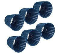 Clip on Chandelier Lamp Shade, 6PCS Modern Simple Fabric Lampshade Cover for Crystal Clip on Chandelier Wall Lamp Blue