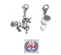 Clip On Charm, Build Your Own Bracelet, Purse, Message, Inspiration, Keychain, Zipper Pull, Jewelry, 1 x 2 x 0.5 inches, Metal, Cubic Zirconia