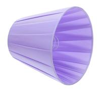 Clip-on Cloth Lampshade for Table and Wall Lights, Purple | Lilac Lampshade, Pleated Iron Build, E27 Fit, No Hole Needed, One-piece Replacement for Home or Hotel Rooms