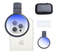 Clip-On CPL Filter for Smartphone Cameras - High Quality Optical Glass with Multilayer Coating - Reduces Reflections, Improves Colours - Easy Installation, Compatible with All Smartphones