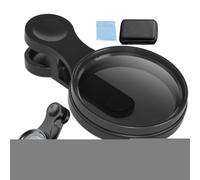 Clip-On CPL Filters - 52mm Circular Polarizer for Smartphone Cameras, Phone Lens Photography Tool | Glass Polarizer Kit with Clip Mount and Wipe for Clear Reflection-Free Outdoor Shots