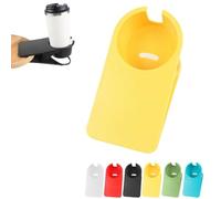 Clip on Cup Holder,Cup Clip Drink Holder Beach Chair Cruise,Portable Desk Side Cups Holders Clips Mug Holders Clamp for Water Drink Beverage Soda Coffee Mug for Camping Chair Sunbed (Yellow)