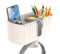 Clip On Cup Holder Desk - Firm Edge Clamping Structure, Lightweight Accessory Basket Form, Stable Side Mount Container, Practical Utility Holder | for Study Stations Creative Rooms Tables co