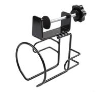 Clip-On Cup Holder Metal Large Capacity For Chairs Desks Wheelchairs Easy No-Tool Installation Stable Grip Fits Drinks Black Office Outdoor Picnic