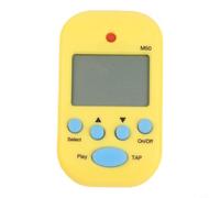Clip On Digital Metronome LCD Screen 30-280 BPM Adjustable Beat Headphone Jack for Bass Flute Saxophone Rehearsal Compact White(Yellow)