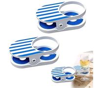 Clip-On Drink Holder - Secure Your Beverage Anywhere! Portable Clip Cup Holder with Clamp Multifunctional Drink Organizer, Universal Cup Holder Clips for Outdoor Indoor Beach (blue-2)