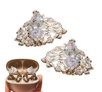 Clip On Earbuds - 2cm | Earphone Clip With Rhinestone | Rhinestone Earphone For Music, Hands-Free Use, Sports And Travel, Secure Fit, Stylish And Functional, Durable Lightweight Design