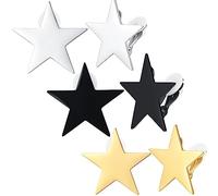Clip-on Earrings For Women, Women's Non Pierced Earring, Star Earrings Ear Clips Hypoallergenic Lightweight Stainless Steel Geometric Earrings, Stainless Steel, No Gemstone