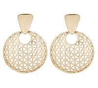 Clip On Earrings - Gold Plated Drop Earring - Asia G