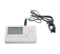 Clip on Electronic Tuner with Display for Wind Instruments | Resin and ABS Build, Simple Button Layout, White Finish, for Orchestra Pit Musicians and Home Practice