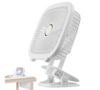Clip on Fan - 4 in 1 USB Silent Desk Fan | Desk Clip Desk Fan with Foldable Design and LED Light for Bedroom Bed Night Light