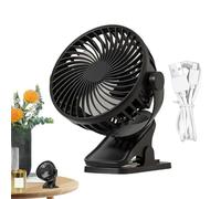Clip On Fan For Bed,Solid USB Charging Table Fan Stroller Fan - Multifunctional Efficient Airflow Small Fan With Clip For Car Seats, Desktop, Travel