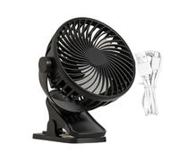 Clip On Fan - Grow Fan With Clip | For Bed | Solid USB Charging Table | Mini USB | Rechargeable With | Small For Car Seats, Travel, Stroller And Bedroom