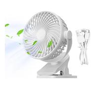 Clip On Fan | Solid USB Charging Table Fan Stroller Fan,Comfort Rechargeable Multifunctional Small Fan For Stroller, Travel, Desktop, Car Seats, Bedroom