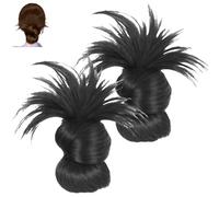 Clip-on feather bun wig, claw clip messy bun hairpiece, Women daily wear hairpin