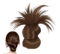 Clip on Feathered Bun Wig - Soft, Messy Hairpiece Extension, Lightweight Natural Silk Accessory | Comfortable Stylish Everyday Hair Clip for Women Girls Friends Colleagues Office