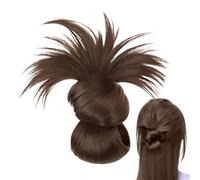Clip On Federed Bun Wigs - Feathered Bun Hairpiece, Clip On Bun Wigs | Bun Hairpiece with Feathers, Comfortable Lightweight Natural Hair Clips for Girls Family Friends Colleagues Daily