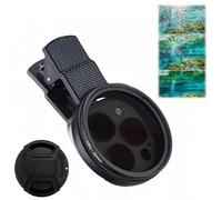 Clip on Filter 52mm CPL Filters Polarizing Lens for Smartphones, Universal Circular Polarizer for iPhone Samsung Android, Eliminate Reflections, Enhance Colors, Reduce Glare, Easy to Attach