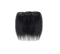 Clip on Fringe 10cm Hair Bangs for Mens Clips in Real Hair Bang Cover High Forehead 100% Human Hair Bangs Fringe(Medium)