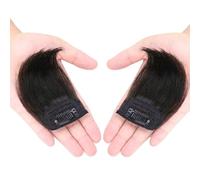 Clip on Fringe Synthetic 1Piece Invisible Mini Hair Pad Hair Extension Clip Hair Topper 10cm Fringe(Black)