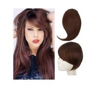 Clip on Fringe Synthetic Bangs Hairpiece Clip in the Front Side Bangs Fake Fringe Hair Extensions Blonde Bangs Fringe(2I30)