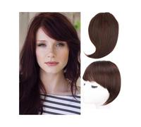 Clip on Fringe Synthetic Bangs Hairpiece Clip in the Front Side Bangs Fake Fringe Hair Extensions Blonde Bangs Fringe(2I33)