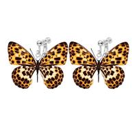 Clip on Funny Cute Butterfly Dangling Earrings for Women, Non Pierced, Lightweight 2D Novelty Acrylic Trendy Fashion Drop Earrings Jewelry, Acrylic, No Gemstone