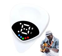 Clip On Guitar Tuner | 2-in-1 Battery Powered Acoustic Guitar-Tuner with Picks | Digital Tuners with LCD Display| Beginner Guitars Accessories for Acoustics Bass, Violin, Ukulele