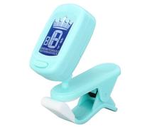Clip On Guitar Tuner, ABS Anti Slip Auto Shut Off Digital Electronic Tuner with 3 Color LCD Display, for Guitar Bass Violin Ukulele (Light Green)