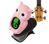 Clip On Guitar Tuner - Chromatic Clip Tuner A0-C8 | Owl Design Acoustic | Guitar Bass Ukulele Violin Tuning Tool | Fast Response Instrument Accessory For Music Practice And Performance Use