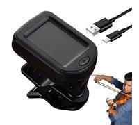 Clip On Guitar Tuner | Electric Guitar Tuner Clip On | Digital Lcd Display, 360 Degree Rotation String Instrument Tuning Tool For Bass, Ukulele, Banjo And Violin