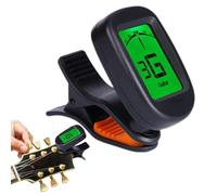 Clip On Guitar Tuner - Multifunctional Ukulele Pitch Tuning Device, High Precision Frequency Detection System, Clear Digital Display Readout Interface, Lightweight Portable Instrument Accessory