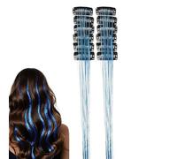 Clip On Hair Tinsel 12 Pieces 50cm Glitter Accessory Tinsel