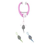 Clip-On Hanging Automatic Plush Mouse Cat Toy,3 Motion Modes Wiggle Shake & Bounce,Cuttable Elastic Cord,One-Touch On/Off,For Indoor Door Frame Mount Kitten Daily Exercise & Boredom Relief-2