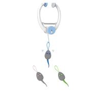 Clip-On Hanging Automatic Plush Mouse Cat Toy,3 Motion Modes Wiggle Shake & Bounce,Cuttable Elastic Cord,One-Touch On/Off,For Indoor Door Frame Mount Kitten Daily Exercise & Boredom Relief-1