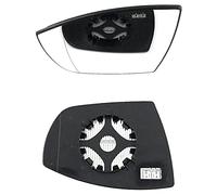Clip on Heated Base Convex Wing Mirror Glass fits Ford S Max 2006 to 2014 Left Passenger Side