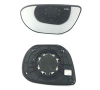 Clip on Heated Base Convex Wing Mirror Glass fits Hyundai Santa Fe 2012 to 2015 Left Passenger Side