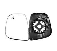 Clip on Heated Base Wide angle Wing Mirror Glass With Blind Sport Alert Lane assist, fits Vauxhall Vivaro 2020 onward Left Passenger Side