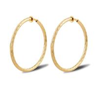 Clip On Hoop Earrings For Women No Piercing Earrrings Spring Hoops for Non-Pierced Ears Grey Tone 4CM/1.57" 5CM/1.96" 6CM/2.36", Metal, No Gemstone