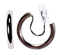 Clip On Hoop Earrings for Women Not Pierced Gold Silver Large Chnky Square Twisted Comfortable Coil Hoop Clip On Earrings, M, Brass, No Gemstone