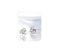 Clip On Hoop Earrings Women Valentines Day Gifts for Her Women Plated Square Cubic Zirconia Hypoallergenic Studs Earrings 925 Silver Cubic Adjustable Earrings Clip On Studs Earrings D-A