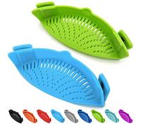 Clip-on Kitchen Food Strainer for Spaghetti, Pasta, Meat, Fruits, Vegetables. Silicone Kitchen Food Strainer for Pots & Bowls