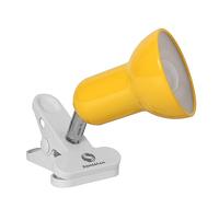 Clip on lamp,360 ° Rotating Clip Book Light Portable Reading lamp, Clip in The Desk/Table/Double Bed/Cabinet Lighting (Desk lamp,Seven Colors for Your Choice) (Yellow)