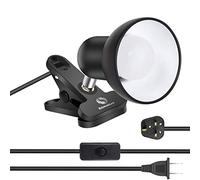 Clip on lamp,360 ° Rotating Clip Book Light Portable Reading lamp, Clip in The Desk/Table/Double Bed/Cabinet Lighting (Desk lamp,Seven Colors for Your Choice) (Black)
