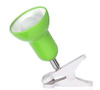 Clip on lamp,360 ° Rotating Clip Book Light Portable Reading lamp, Clip in The Desk/Table/Double Bed/Cabinet Lighting (Desk lamp,Seven Colors for Your Choice) (Green)