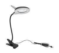 Clip On Magnifying Glass with Light, Adjustable LED Magnifying Desk Lamp for Soldering, Craft, Reading, and Electronics Repair - Iron and PP Construction with Dimmable