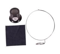 Clip on Magnifying Glasses for Eyeglasses, 5 Lenses Jewelers Loupe with LED Light, Hands Free Magnifier for Watch Repair, Jewelry Making, Reading, Hobbies, Close Work- 10X