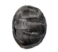 Clip-On Men's Wigs,Mono Base with 4 Clips 130 Density Durable Breathability Human Hair Toupee for Daily Use(7"X9",210)