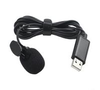 Clip-On Microphone for Video Conference for Podcast Interview - USB Lavalier Mic for DSLR Camera Smartphone Computer 2m Long Cable