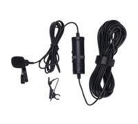 Clip On Microphone Lavalier Mic with 360 Degree Rotation, 3.5mm Jack, Noise Reduction, Super Cardioid - HD Sound Quality, Long Cable, Compatible with Smartphones and Cameras
